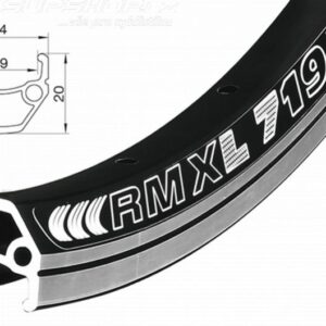 ráfek REMERX DRAGON 719 V-brake 406x19 36děr černý