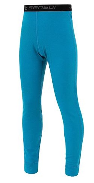 spodky dlouhé dětské SENSOR MERINO DOUBLE FACE modré