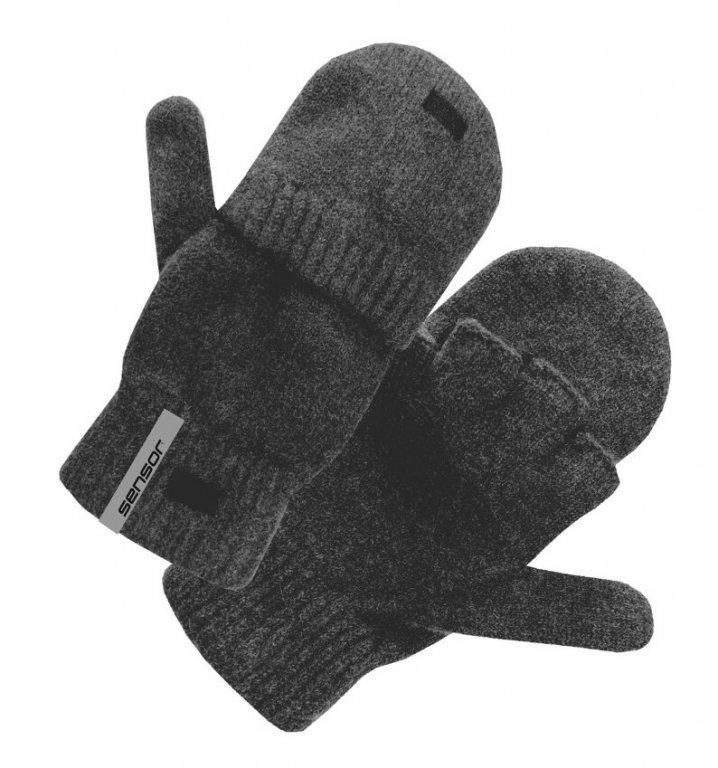 rukavice SENSOR VIRGIN WOOL šedý melír
