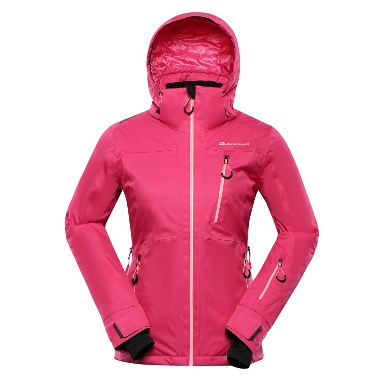 bunda dámská ALPINE PRO REAMA s membránou PTX růžová