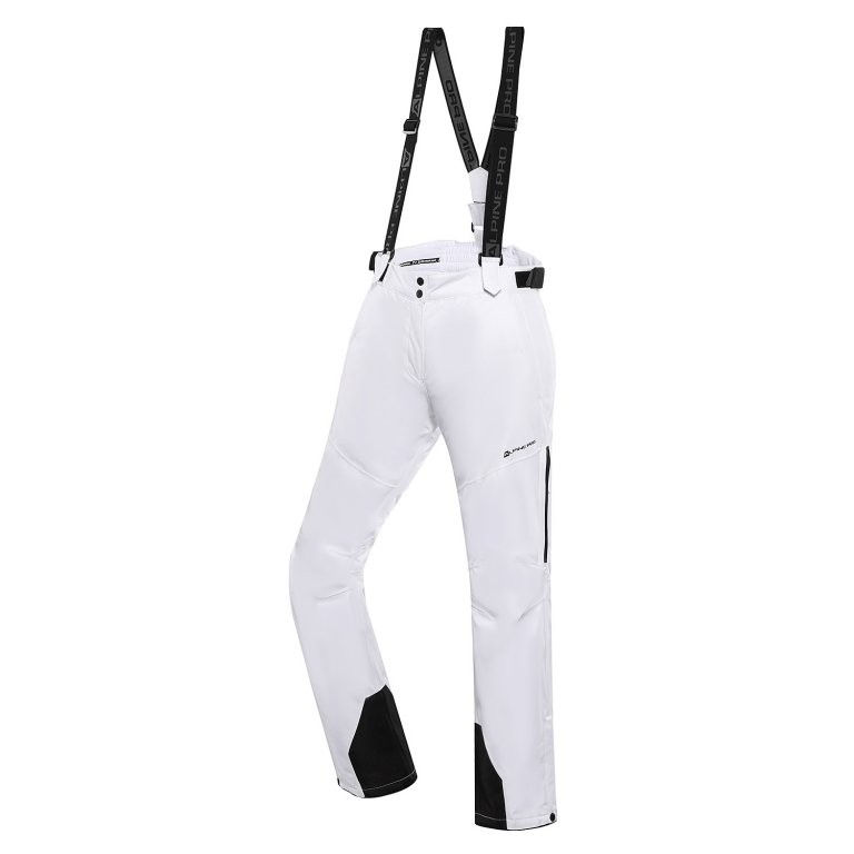 kalhoty dámské dlouhé ALPINE PRO OSAGA s membránou PTX bílé