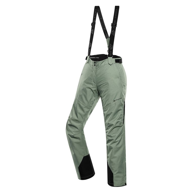 kalhoty dámské dlouhé ALPINE PRO OSAGA s membránou PTX zelené