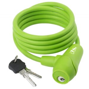 zámek  M-Wave 8x1500mm silikonový zelený