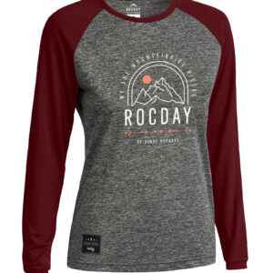 Dámsky dres s dlhým rukávom ROCDAY Camber Melange/Burgundy - L