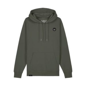 PEATY'S PUBWEAR MIKINA S KAPUCÍ EMBROIDERED CROWN KHAKI (PPW-25-HDY-CWN-KHK) M